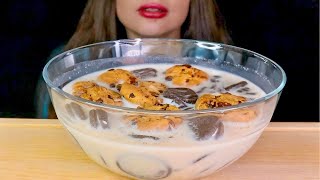 ASMR COOKIES AND MILK MUKBANG EATING SOUNDS [upl. by Malcom]