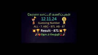 SS  441 kerala lottery Guessing Number Today 121124 [upl. by Alekram683]