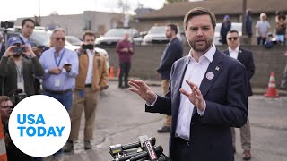 Republican JD Vance casts Election Day ballot  USA TODAY [upl. by Esertap239]