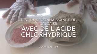 Reconnaître du calcaire avec de lacide chlorhydrique [upl. by Airekahs]