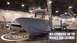 266 Cayman ROBALO walkthrough  Miami International Boat Show 2022 [upl. by Nywrad]