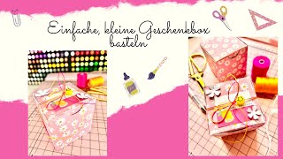 ☀️💞 Einfache kleine Geschenkbox basteln I in cm I DIY I Annilis Welt ☀️💞 [upl. by Belldame948]