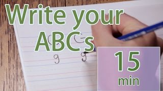 How to Write the ABCs Capital  Lowercase  15 min [upl. by Elrebma]