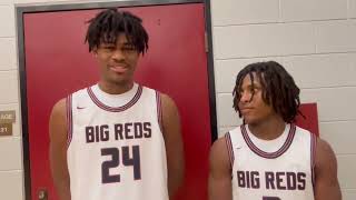 Muskegon seniors M’Khi Guy and TJ Davis after win over Zeeland West [upl. by Byran]