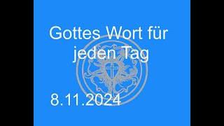 8112024 Gottes Wort für jeden Tag [upl. by Eybbob]