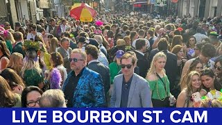 Live New Orleans Mardi Gras Bourbon St Camera [upl. by Landbert]