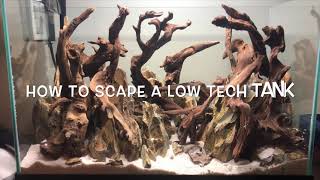 Aquascape Tutorial Cheap Low Tech Forest Aquascape Part 1 Hardscape [upl. by Onoitna]