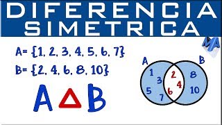 Diferencia Simétrica de conjuntos [upl. by Lynea106]