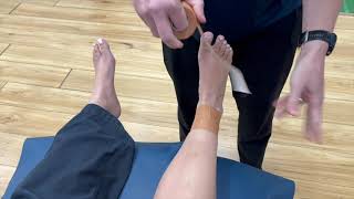 Syndesmosis or High ankle sprain taping technique [upl. by Wolpert]