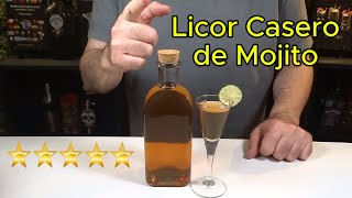 Como hacer el LICOR CASERO de MOJITO [upl. by Anaed]