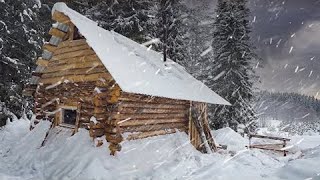 DIY LOG CABIN of dead wood FROM START TO COMPLETION in 120 min  Working OFF GRID [upl. by Shalne]