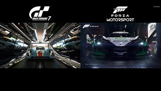 Gran Turismo 7 vs Forza Motorsport  Announcement Trailers Comparison [upl. by Einnej]