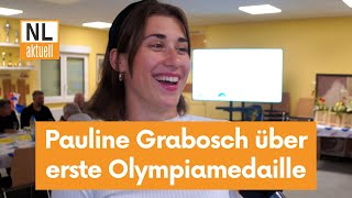 Cottbus  Pauline Grabosch über erste Olympiamedaille RSC empfängt Teilnehmer [upl. by Ruomyes]