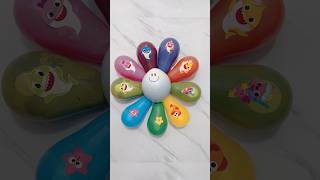 Beautiful Baby Shark Flower Water Colorful Balloons Rainbow Balloons Popping Reverse [upl. by Hailed29]