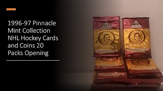 199697 Pinnacle Mint Collection NHL Hockey Cards and Coins 20 Packs Opening [upl. by Fiedling]