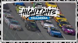 Wild fourwide racing for the lead during Stage 1 at Talladega  NASCAR [upl. by Aenej]