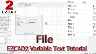 EZCAD2 Variable Text File Tutorial [upl. by Sessler450]