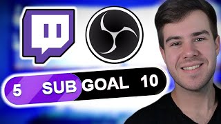 How To Add Twitch Sub Point Goal To Your Stream ✅ For Beginners [upl. by Lilybelle]