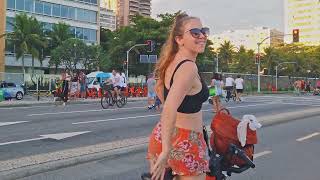 🇧🇷 Rio de Janeiro  Praia do Leblon  Walk Beach【4K UHD】 [upl. by Edelman]