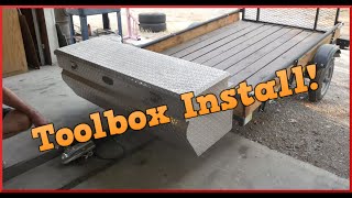 Bolting a toolbox on my utility trailer Will it fit [upl. by Tiat334]