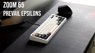 Meletrix Zoom65 Mechanical Keyboard Prevail Epsilon Switches Linear Typing Sound Test Demo [upl. by Neetsyrk]