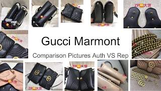 Gucci Marmont Fake VS Real SIDE BY SIDE Comparison Pictures How to Spot Authentic VS Super Replica [upl. by Lohner]