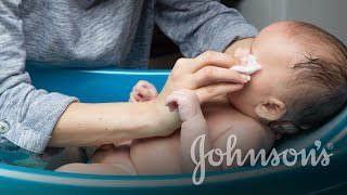 How To Wash Baby’s Eyes  JOHNSON’S® [upl. by Mullins636]