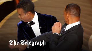 Will Smith slaps Chris Rock at the 2022 Oscars [upl. by Aneek687]