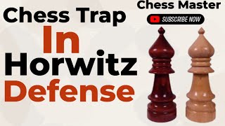 Chess Trap In Horwitz Defense With Queen Pawn Opening  Chess Speedrun  Chess Master [upl. by Enyale]