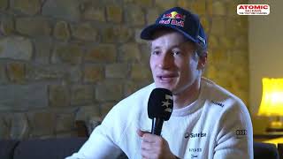 Marco Odermatt 🇨🇭  interview before Adelboden GS race Jan 6 2024 [upl. by Akitan]