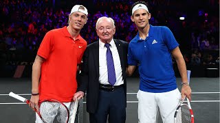 Dominic Thiem three MPs against Denis Shapovalov at Laver Cup [upl. by Airbmak]