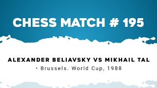 Alexander Beliavsky vs Mikhail Tal • Brussels World Cup 1988 [upl. by Hairu]