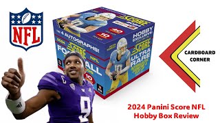 UNDERRATED 2024 Panini Score Football Hobby Box Review NO CALEB NO PROBLEM BIG AUTO PULLED [upl. by Leinahtan]