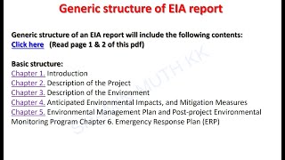 Structure of EIA Report 10 mark PYQ Module 2 EIA CET415 [upl. by Matthaus]