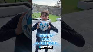 How to curl a football with Southampton pre academy goalkeeper Arlo Johnson soccer skill [upl. by Adlesirk]