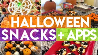 4 HALLOWEEN SNACKS  APPETIZERS 🎃 HALLOWEEN PARTY FOOD 2019 PT 2 [upl. by Zzabahs]