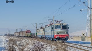 Freight train with steel tubes from Tenaris Silcotub Zalau enter in Siculeni station4K UHD [upl. by Fidelis]