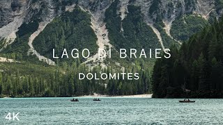 Lago di Braies Dolomites  Drone 4K [upl. by Niahs]