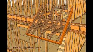 How To Frame Small Porch Roof Without Supporting Posts And Beam  Two Story Homes [upl. by Onirefez]