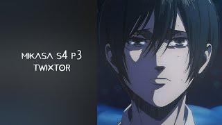 mikasa ackerman s4 p3 twixtor clipsscene for editing [upl. by Odrareg]