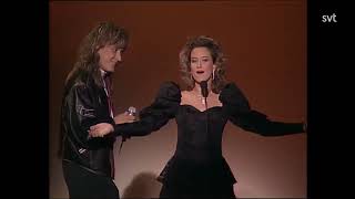 Haakon Pedersen and Elisabeth Berg Nattens drottning  Sweden Melodifestivalen 1989 [upl. by Larrad]