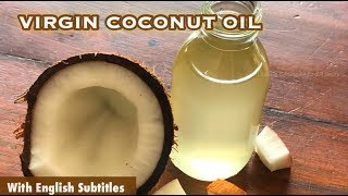 Huile de coco fait maison Virgin coconut oil Agonkêmi [upl. by Yesnik]