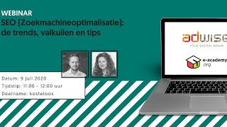 SEO Zoekmachineoptimalisatie de trends valkuilen en tips [upl. by Lovich871]