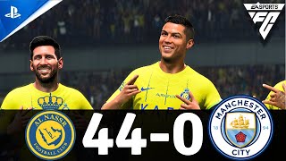 FC 24 Gameplay  Al Nassr 440 Man City Ft Messi  Ronaldo Mbappe Haaland Neymar Bellingham [upl. by Eissahc]