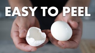 Easiest Way To Peel Hard Boiled Eggs Shell [upl. by Halley]