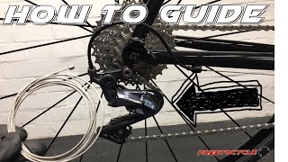 Shimano Rear Derailleur Shift Cable Change  How To Guide [upl. by Ibot]