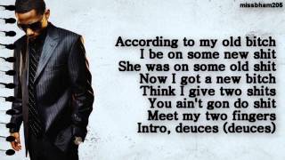 Chris Brown Drake TI Kanye West Fabolous Andre 3000 Deuces Remix lyrics [upl. by Hinman]