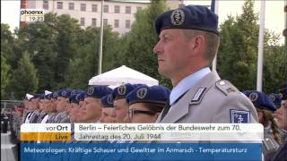 70 Jahrestag Feierliches Gelöbnis der Bundeswehr am 21072014 [upl. by Lisandra462]