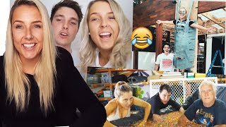 REACTING TO LAZARBEAM VIDEOS IM IN AND MY FIRST YOUTUBE VIDEOS [upl. by Anelrahs298]