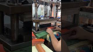 Hot Press Molding Process oem jdleathergoods [upl. by Favian326]